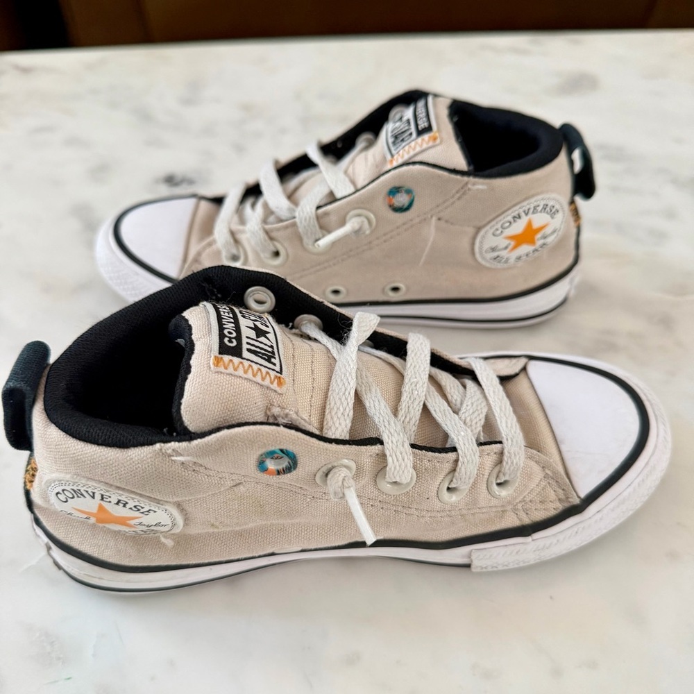 Converse Kids Sneakers - Beige and black - Size 13 (Little Kid) - Picture 2 of 8